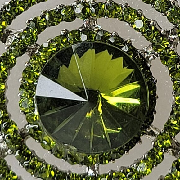 Green Chandelier Long Drop Earrings - Picture 5 of 11